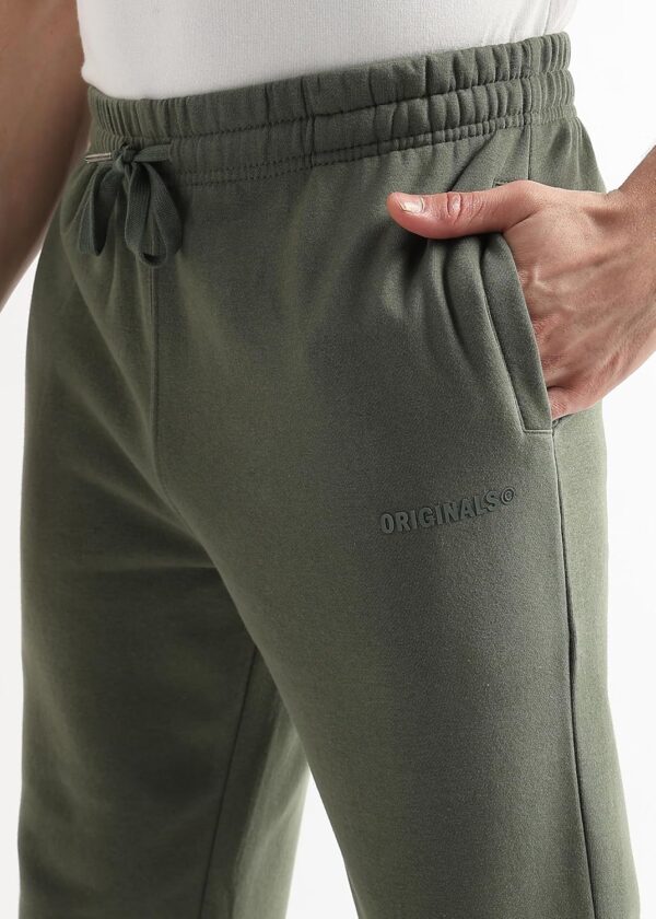Alan Jones Clothing Men's Regular Fit Mid Rise Fleece Jogger Regular Pants For Winterwear - Image 5