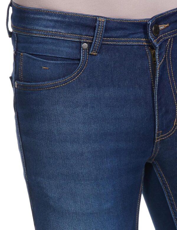 Peter England Men's Slim Tapered Jeans | Denim | Premium | Modern Fit - Image 4