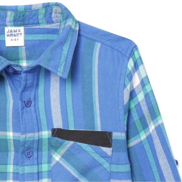 Amazon Brand - Jam & Honey Boy's 100% Cotton Printed Regular Fit Long Sleeve Shirt - Image 4