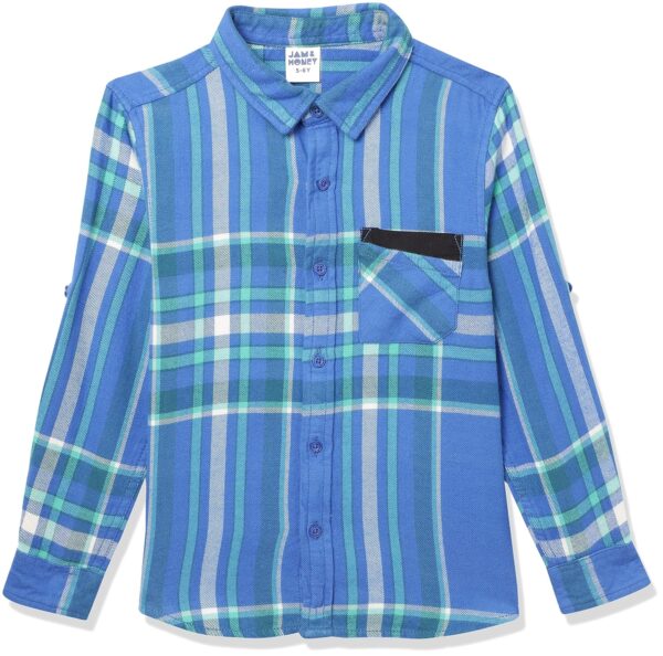 Amazon Brand - Jam & Honey Boy's 100% Cotton Printed Regular Fit Long Sleeve Shirt - Image 3