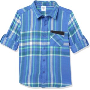 Amazon Brand - Jam & Honey Boy's 100% Cotton Printed Regular Fit Long Sleeve Shirt